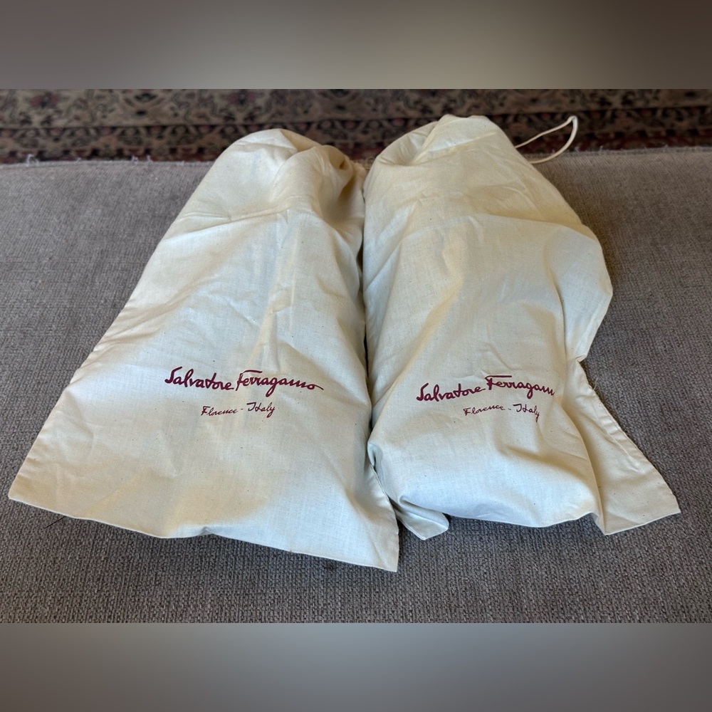 Salvatore Ferragamo Gancini Brown Leather Men’s Dress Loafers Shoe Size 11.5 D - Picture 13 of 15